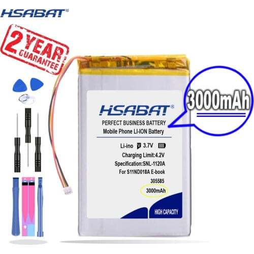 New Arrival [ HSABAT ] 3000mAh 315586 Replacement Battery for S11ND018A E-book (ONYX BBA10) 355585 power bank psp DVR 305585