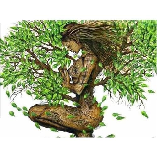 BMBY-DIY Diamond Painting Mother Tree Paste Diamond Embroidery Round Resin Diamond Cross Stitch Home Wall Decor 30X40cm