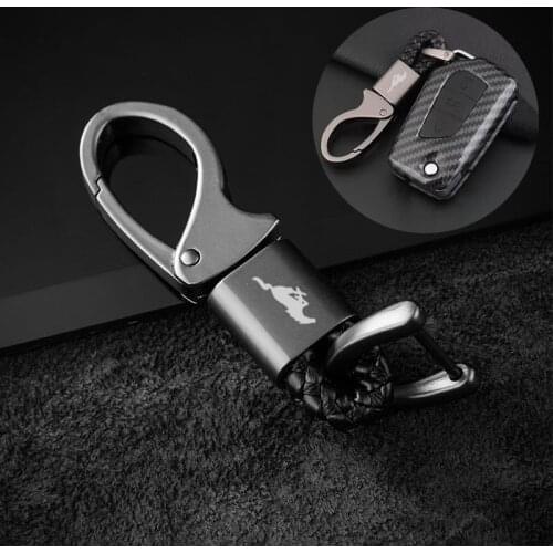 For Ford Mustang GT SHELBY With Logo Keyring Metal Car Emblem new car Styling Leather / Key Ring Keychain