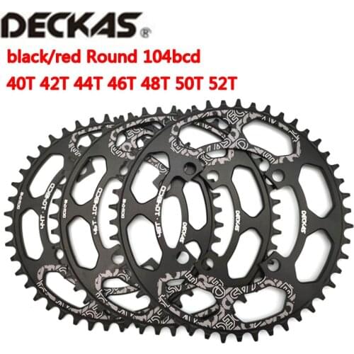 DECKAS Round 104BCD 40/42/44/46/48/50/52 T Getande Mountain Bicycle Wiel MTB bike for 8-12 speed crankset Aluminum Chainring
