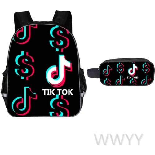 TIK TOK Backpack Children School Bags Boys Girls Daily Travel Backpack Cartoon Mochila School Gifts