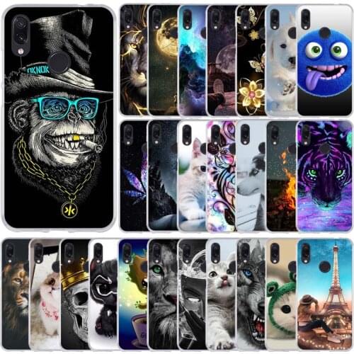 For Xiaomi Redmi Note 7 5 6 Pro Case Print Cute Cat Cover Phone Case for Xiaomi Redmi Note 6 Pro Case Cover for Redmi Note 7 Pro