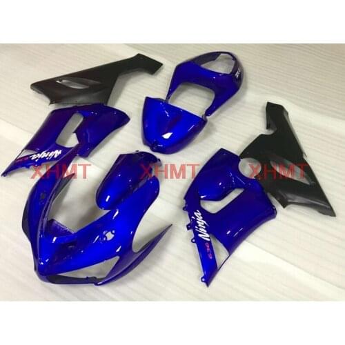 For ZX6r 636 2005 - 2006 Plastic Fairings 636 ZX-6r 05 Fairing Ninja ZX-6r 06 Blue Black Body Kits