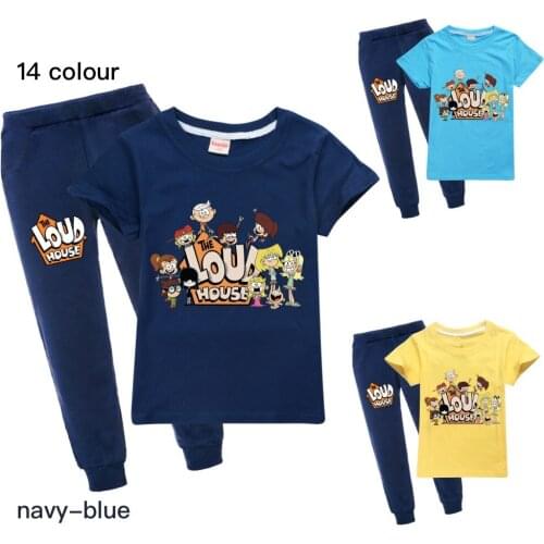 Loud House baby boys Long Sleeve T-shirt cotton clothes 2021 summer girls weatshirt clothing + pants sets outfits kids clothes