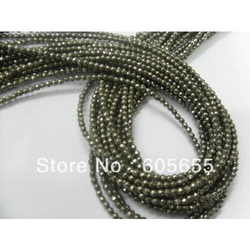 Faceted Natural Pyrite 12mm Round Beads for fashion jewelry 5 strands per lot Free Shipping