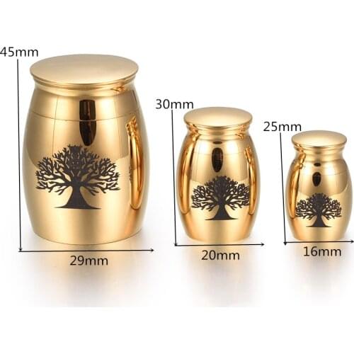 IJU012 Tree of Life Keepsake Urns for Human Pet or Person Memorial Cremation Jars Tree Theme Funeral Token Small Urns