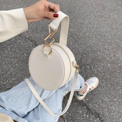 Round Handbag Fashion Messenger Shoulder Bags For Women 2020 Crossbody Bag Classic Alligator Pattern Hand Purse Femal Bolsa