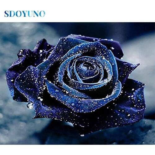 SDOYUNO Full Square/Round Diamond Painting Kits Flowers Scenerry 5D DIY Diamond Embroidery Hobby Mosaic Pattern Home Decor