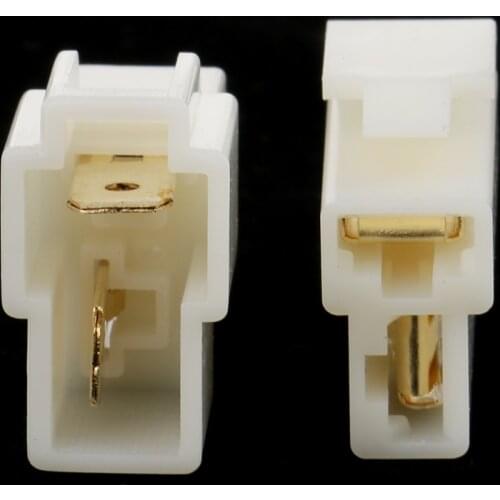 30 Kits 6.3mm 2 3 4 PIN Brass Crimp Terminal Cable Locking Tab Spade Connector