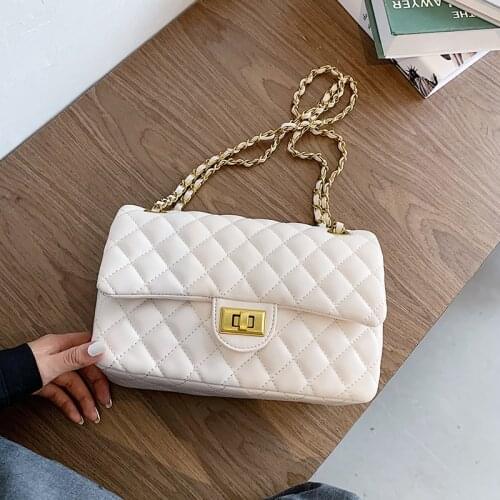 Lingge Chain Bag 2021 Popular New Fashion Ladies Luxury High-quality One-shoulder Small Square Bag Net Red Oceanic Messenger Bag