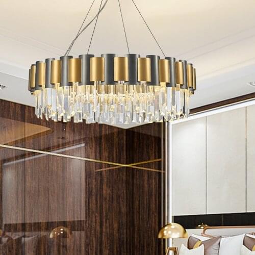 Best Factory Price Modern Luxury Crystal Pendant Light Adjustable Height LED Chandeliers Pendant Lamp