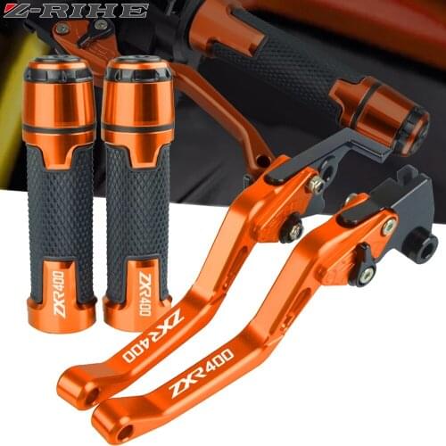 Motorcycle Accessories Extendable Adjustable Brake Clutch Levers Handlebar knobs Handle Hand Grips FOR KAWASAKI ZXR400 All Years