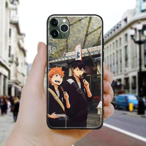 Haikyuu real life art design Soft Silicone Glass Phone Case Cover Shell For iPhone SE 6 6s 7 8 Plus X XR XS 11 12 Mini Pro Max