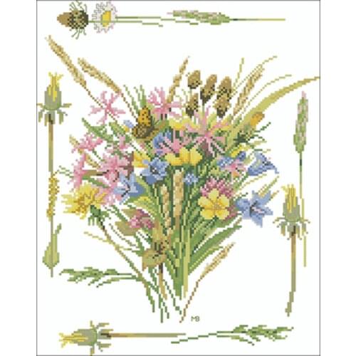 Bouquet patterns Counted Cross Stitch 11CT 14CT 18CT DIY Chinese Cross Stitch Kits Embroidery Needlework Sets