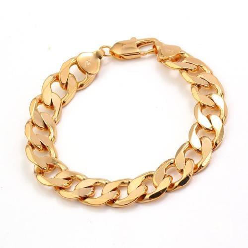 Solid 9CT Yellow GOLD GF Belcher Link Unisex BRACELET brand FREE SHIPPING Unconditional Lifetime Replacement Guarantee