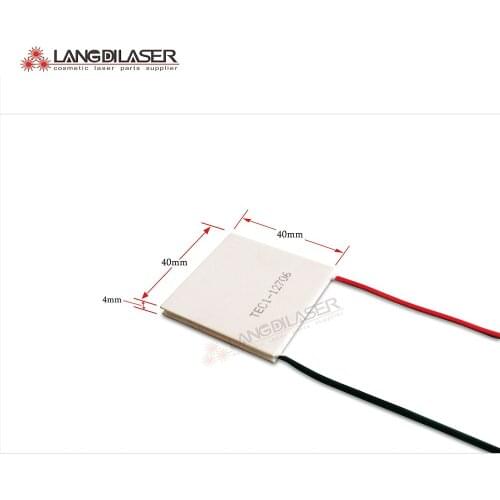 Peltier cooling plate TEC1-12706 ,semiconductor cooling plate , voltage : 12V , current : 6A , power : 72W , size : 40*40*4.0mm