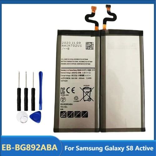 Original Replacement Phone Battery EB-BG892ABA For Samsung Galaxy S8 Active Rechargabel Batteries 4000mAh With Free Tools