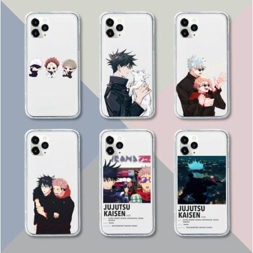Jujutsu Kaisen anime Phone Case Transparent For iPhone 12 11 pro mini XS XR X max 5 6 s 7 8 plus Soft TPU Clear Mobile bags