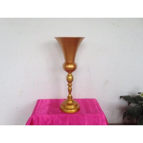 10pcs Luxury Wedding Gold Metal Table Stand,Banquet Flower Vase,Wedding Props,Party Table Centerpiece Height of 62cm