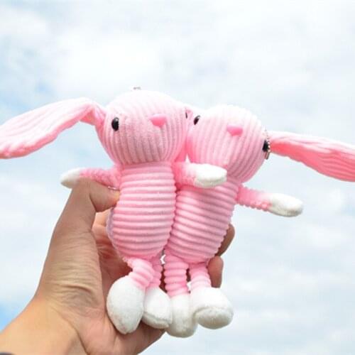 Pink 12cm plush Favorite doll cute rabbit stuffed soft Pendant bag decoration Keychain festival christmas gift for friend