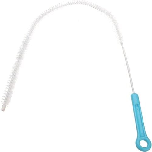 Pipe Cleaning Brush Sewer Dredger Sink Overflow Drain Cleaner Removal Unblocker Kitchen Tool Steel Bendable Hair Bathroom F J3T5