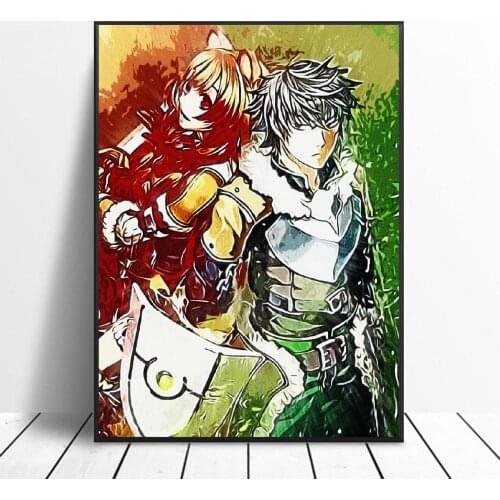Shield Hero and Raphtalia Art Canvas Poster Home Decor Painting No Frame
