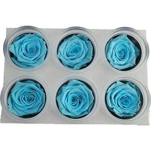 4-5cm Fresh Natural Dried Colorful Flower Head Gift Material Newyear Wedding Home Decoration B-Class Preserved Floral Rose Box