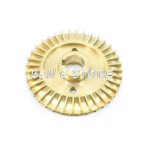 Water Pump Spare Part Solt Hole Double Side Brass Impeller Wheel 60mm Dia 60 x 12 x 6.4mm