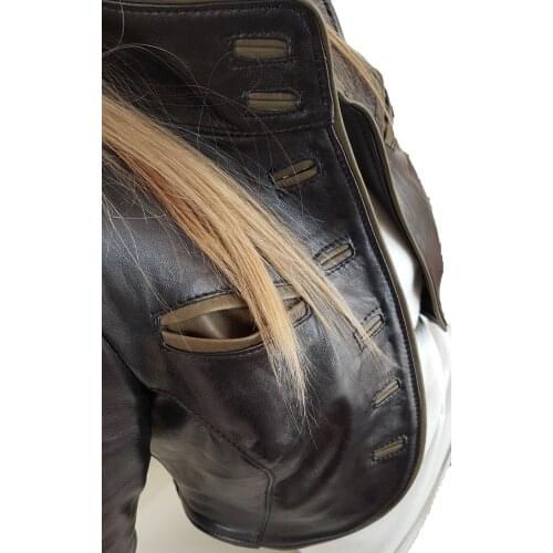 CREAZIONIINPELLE Womens Genuine Leather Jacket Made In Italy