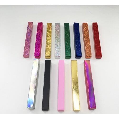 1.7*1.6*14.5cm Silver/Gold/Pink/Shiny Eyeliner Packaging Paper Box Lipstick Pen Package Box 20PCS Sample Eyeliner Gift Box