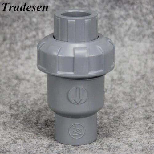 1pc CPVC 20 25 32 40 50 63mm Check Valve pipe fittings plumbing system parts water tube connector water pipe non-return value