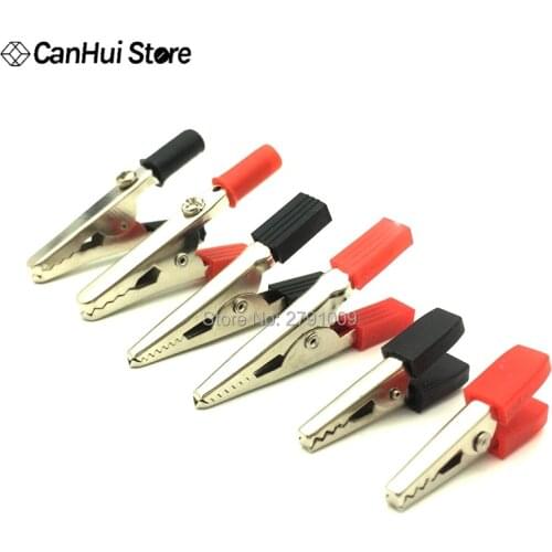 10PCS IMC Hot 30/45/50mm Plastic Handle Test Probe Metal Alligator Clips