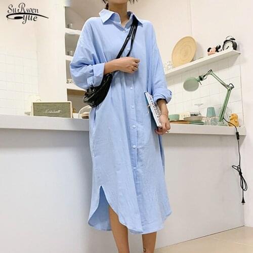 2021 Summer Plus Size Casual Cotton Women Blouses Linen Cotton Long Sleeve Women Shirts Loose Soft Ladies Tops korean Style