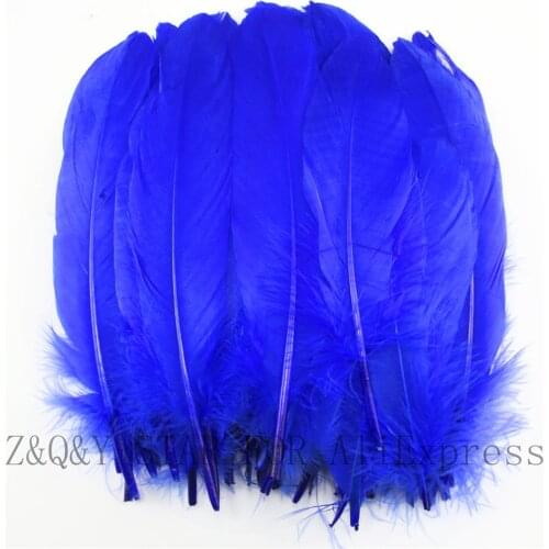 50-200 Natural 15-20CM Goose Feather Dyed With Blue Orchid DIY Costume Craft Feather