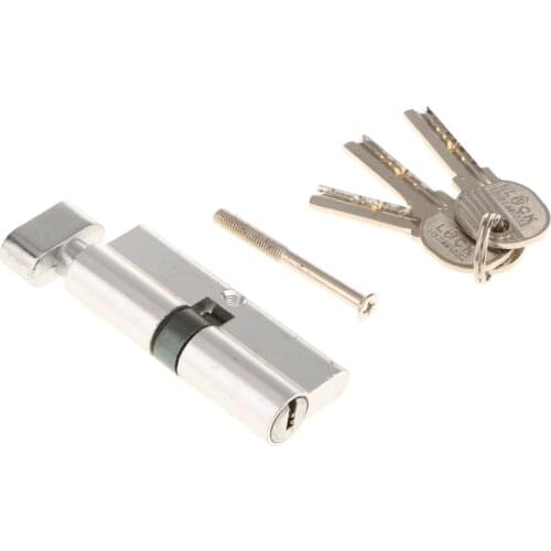 85mm Cylinder Lock with Thumb Turn Aluminum Body Brushed Finish Lock Core Euro profile Cylinder