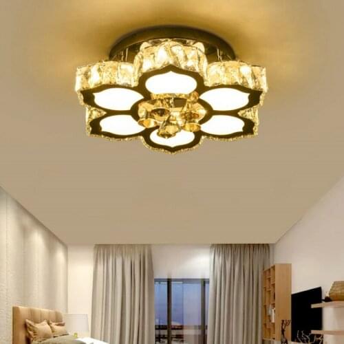 Household round ceiling lamp warm atmosphere living room crystal lamp bedroom lamp dining room lamp WF107350