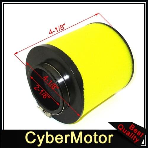 55mm 2-1/8" Yellow Air Filter Cleaner For Honda 17254-HN5-670 Rancher TRX350FE TRX350FM TRX350TE TRX350TM TRX400FA ATV Quad