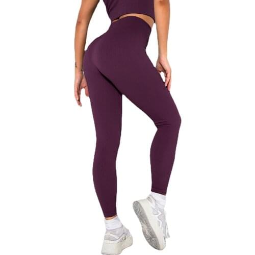 Purple Yoga Pants Elastic Black Woman Pants Joggers Women Coffee Yoga Leggings Gray Gym Sport Fitness Tights Red Trousers Beige