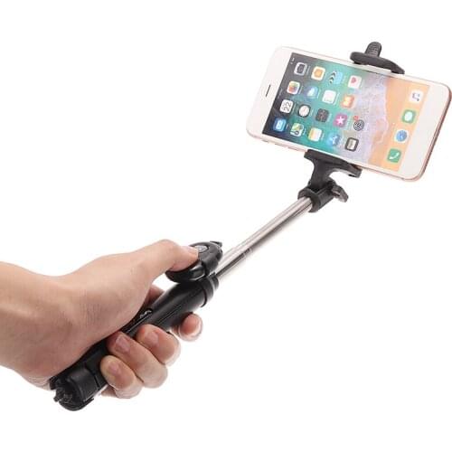 Handphone Live Photo Holder Tripod Camera Self-Timer Artifact Folding Tripod bluetooth Monopod Telescopic Cellphone Selfie Stick
