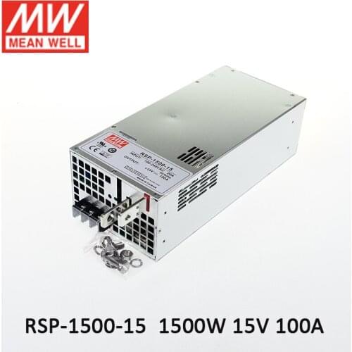 RSP-1500-15 MEAN WELL Switching Power Supply 110V/220V AC to 15V DC 100A 1500W Transformer programmable power supply in parallel
