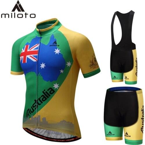 MILOTO Summer Cycling Jersey Set Maillot Ropa Ciclismo Breathable MTB Bicycle Cycling Clothing Mountain Bike Clothes Bib Suits