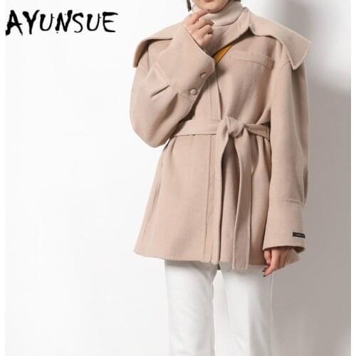 Spring Autumn Coat Women Clothes 2020 Korean Double-sided Wool Jacket Women Woolen Overcoat Casaco Feminino 18392 YY2063
