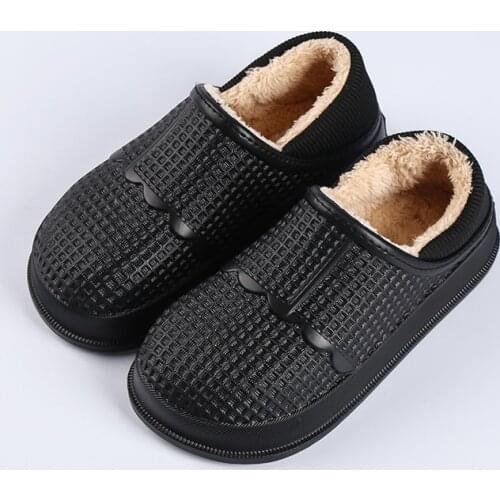 Ltolo Winter Children Kids Boy Mules Warm Clogs Croc Sandals Garden Slippers Causual Fur Plush Sneakers Shoes For Boys EUR31-36