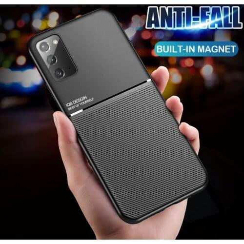 Magnetic Holder Case For Samsung S10 Lite Case Matte Silicon Cover Samsung S8 S9 S10 Plus S20 FE Note 20 Ultra 10 Pro 8 9 Shell