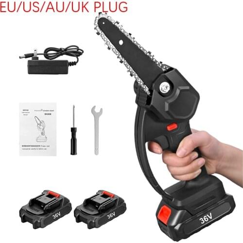 Mini Electric Saw Chainsaw 24V/36V For Fruit Tree Cutting Handheld Cordless Electric Chainsaw For Woodworking Garden Tools