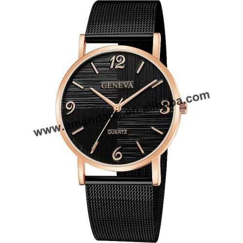 Fashion Alloy Mesh Men Casual Geneva Watches Round Analog Quartz Date Men Wrist Watch Men Women Geneva Mesh Watches 664