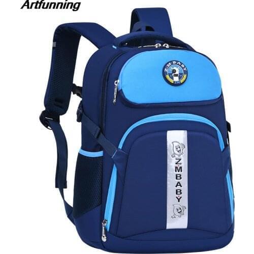 Artfunning Fashionable Korean Student schoolbag for Boys Girls lightweight and casual childrens travel backpack schoolbag 2size