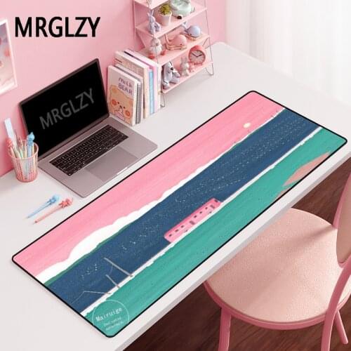 MRGLZY Drop Shipping XXL Creativity Pink Mouse Pad Gamer Large DeskMat Computer Gaming Peripheral Accessories MousePad for LOL