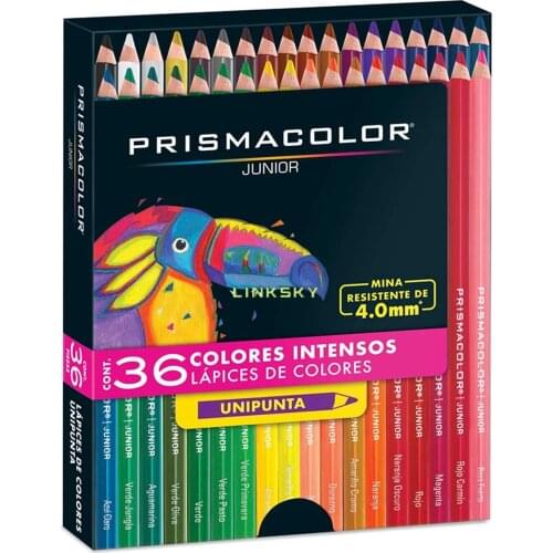 Prismacolor Colored Pencils Set, Pack of 36, Junior 4.0mm, Zero Basic Beginner Students Painting Pencils Oily Set