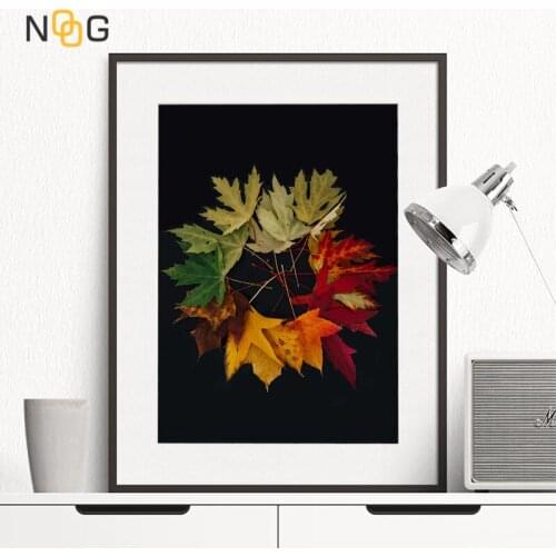 NOOG Leaf Decay Process Wall Art Canvas Painting Nordic Poster And Printed Wall Picture Living Room Decoration